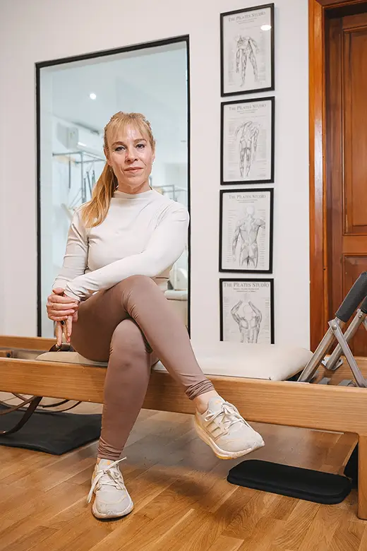 Sandra Martínez en su estudio de auténtico Pilates